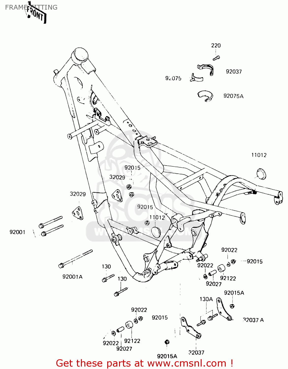 FRAME FITTING KX125-C1 1984 UNITED KINGDOM AL USA CN