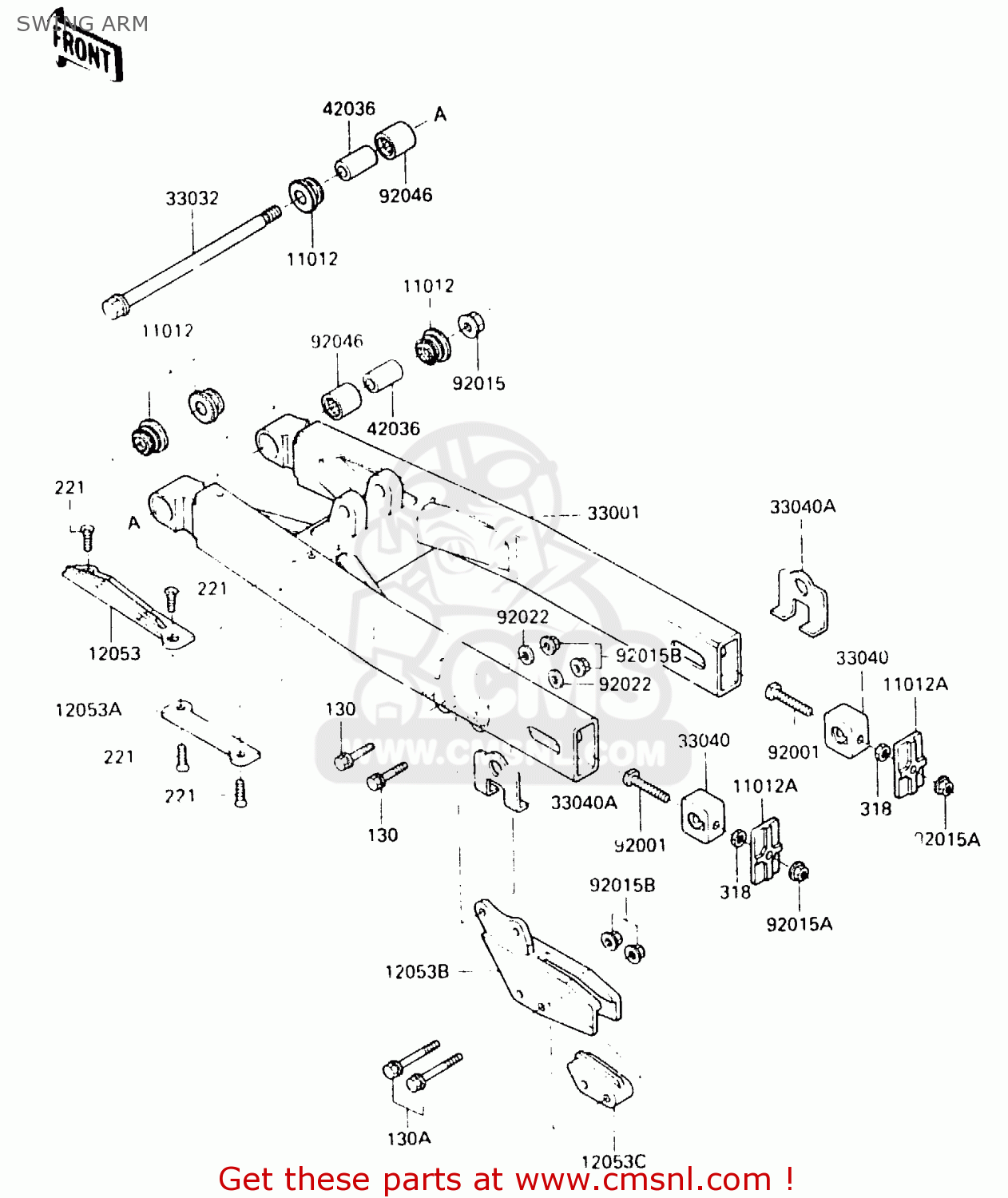 SWING ARM KX125-C1 1984 UNITED KINGDOM AL USA CN