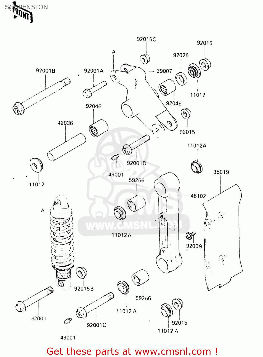 SUSPENSION KX125-C1 1984 UNITED KINGDOM AL USA CN