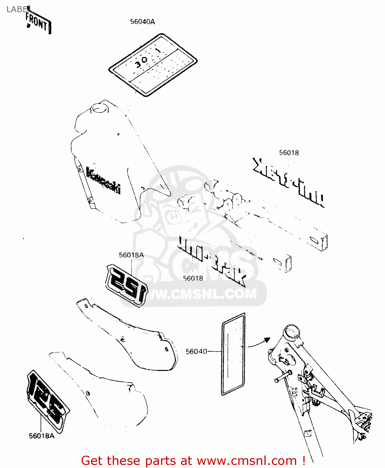 LABEL KX125-C1 1984 UNITED KINGDOM AL USA CN