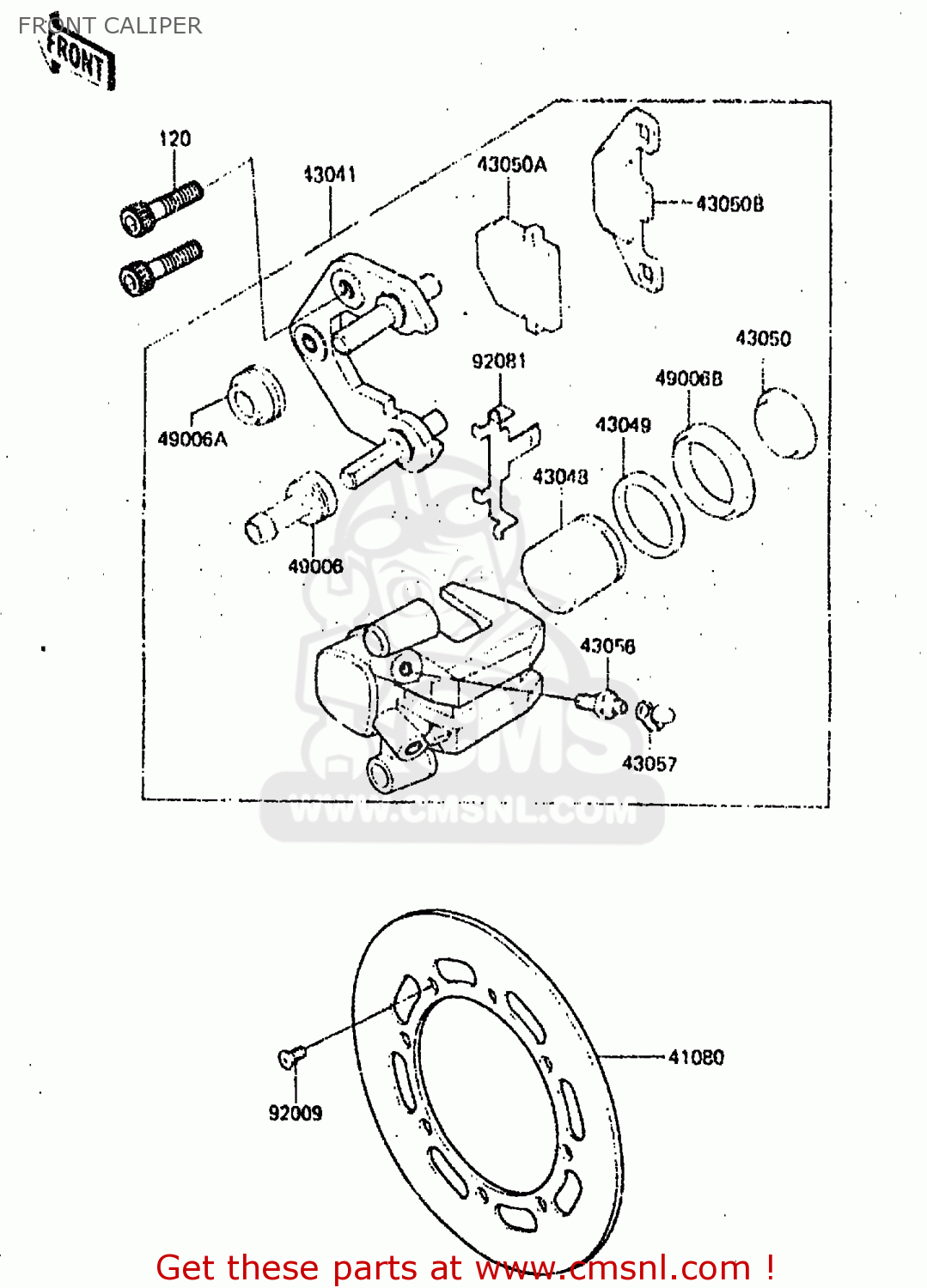 FRONT CALIPER KX125-C1 1984 UNITED KINGDOM AL USA CN