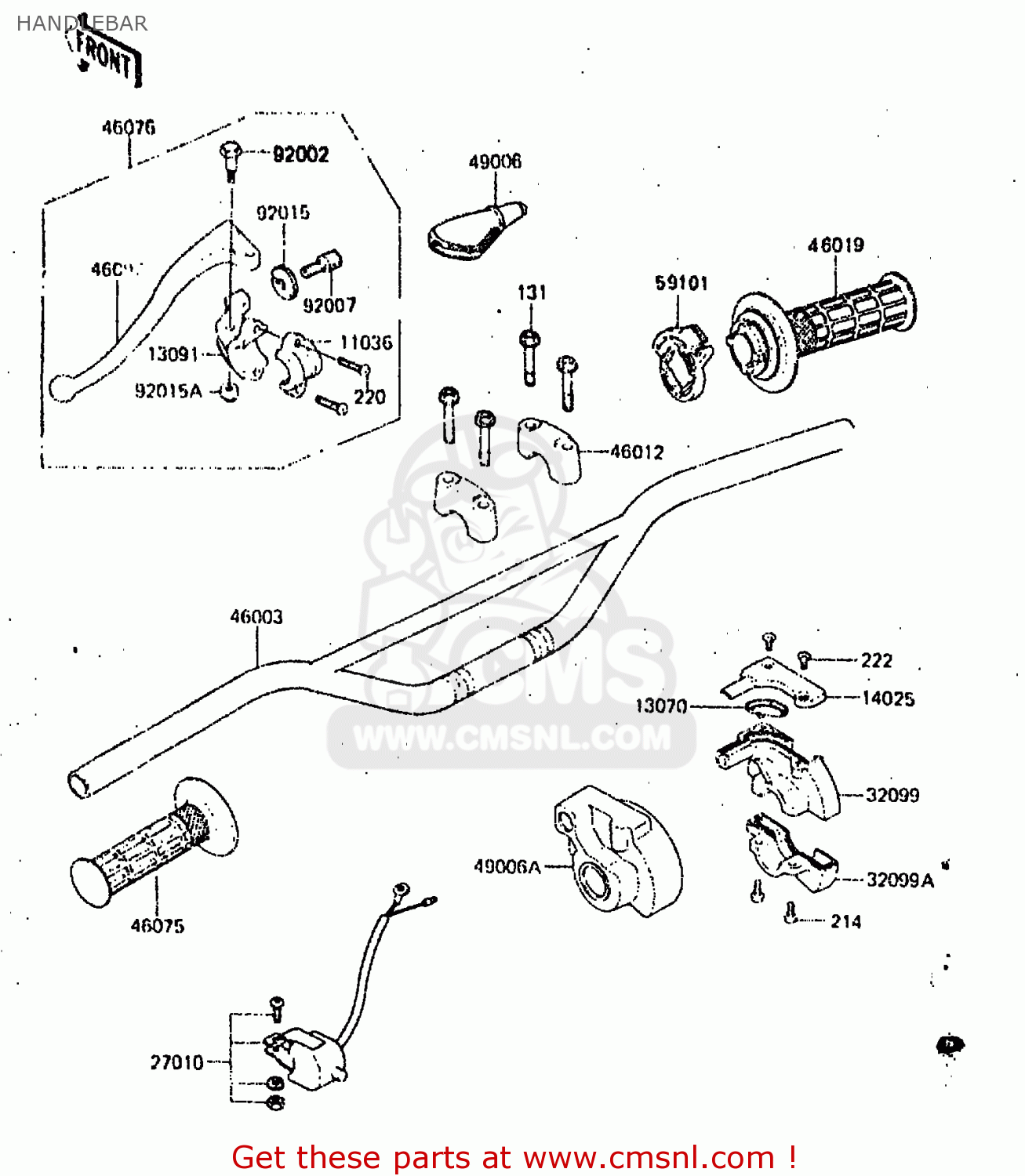 HANDLEBAR KX125-C1 1984 UNITED KINGDOM AL USA CN