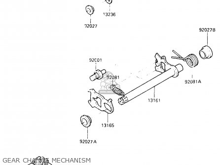 GEAR CHANGE MECHANISM - KX125-C1 1984 UNITED KINGDOM AL USA CN