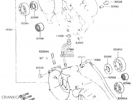 CRANKCASE - KX125-C1 1984 UNITED KINGDOM AL USA CN