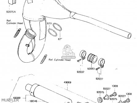 MUFFLER - KX125-C1 1984 UNITED KINGDOM AL USA CN