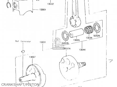 CRANKSHAFT/PISTON - KX125-C1 1984 UNITED KINGDOM AL USA CN