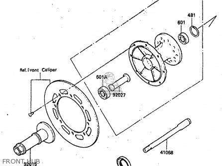 FRONT HUB - KX125-C1 1984 UNITED KINGDOM AL USA CN