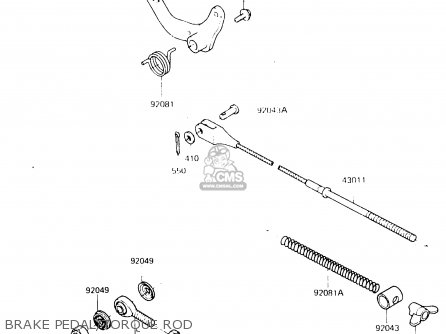 BRAKE PEDAL/TORQUE ROD - KX125-C1 1984 UNITED KINGDOM AL USA CN