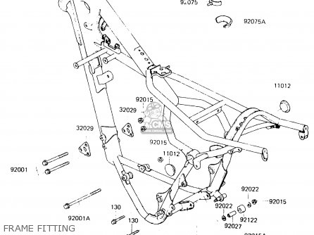 FRAME FITTING - KX125-C1 1984 UNITED KINGDOM AL USA CN