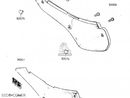SIDE COVER - KX125-C1 1984 UNITED KINGDOM AL USA CN