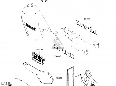 LABEL - KX125-C1 1984 UNITED KINGDOM AL USA CN