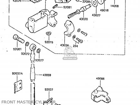 FRONT MASTER CYLINDER - KX125-C1 1984 UNITED KINGDOM AL USA CN