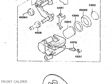 FRONT CALIPER - KX125-C1 1984 UNITED KINGDOM AL USA CN