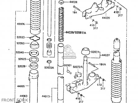 FRONT FORK - KX125-C1 1984 UNITED KINGDOM AL USA CN