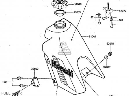 FUEL TANK - KX125-C1 1984 UNITED KINGDOM AL USA CN