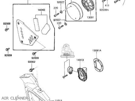 AIR CLEANER - KX125-D1 KX125 1985 USA CANADA