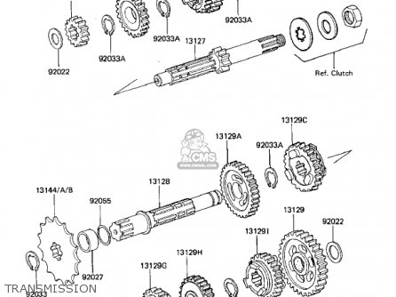 TRANSMISSION - KX125-D1 KX125 1985 USA CANADA