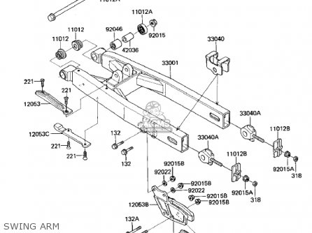 SWING ARM - KX125-D1 KX125 1985 USA CANADA