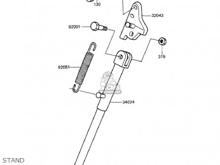 STAND - KX125-D1 KX125 1985 USA CANADA