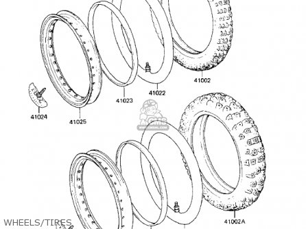 WHEELS/TIRES - KX125-D1 KX125 1985 USA CANADA