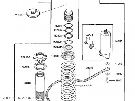 SHOCK ABSORBER - KX125-D1 KX125 1985 USA CANADA