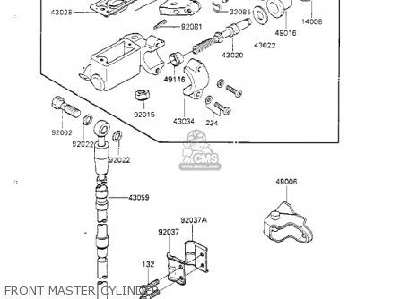 FRONT MASTER CYLINDER - KX125-D1 KX125 1985 USA CANADA