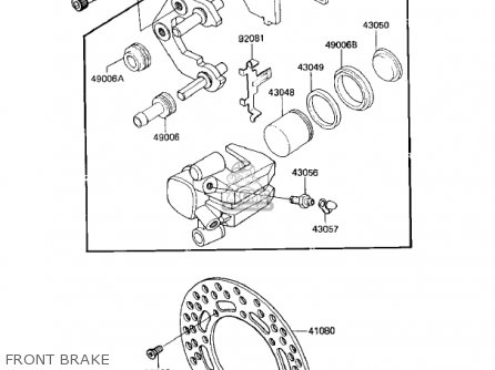 FRONT BRAKE - KX125-D1 KX125 1985 USA CANADA