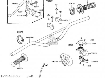 HANDLEBAR - KX125-D1 KX125 1985 USA CANADA