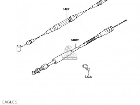 CABLES - KX125-D1 KX125 1985 USA CANADA