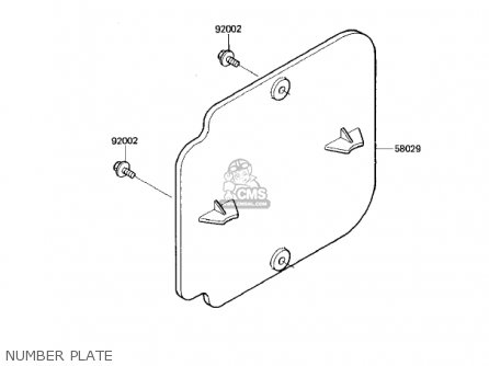 NUMBER PLATE - KX125-D1 KX125 1985 USA CANADA