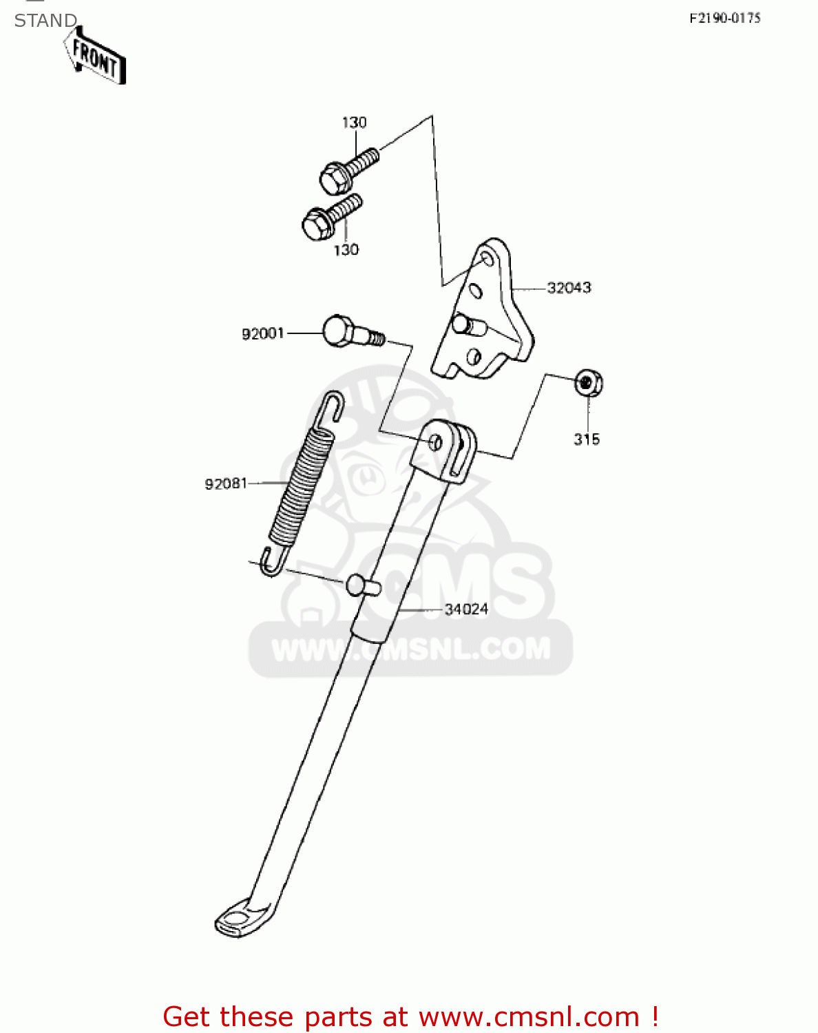 STAND KX125-E1 KX125 1986 USA CANADA