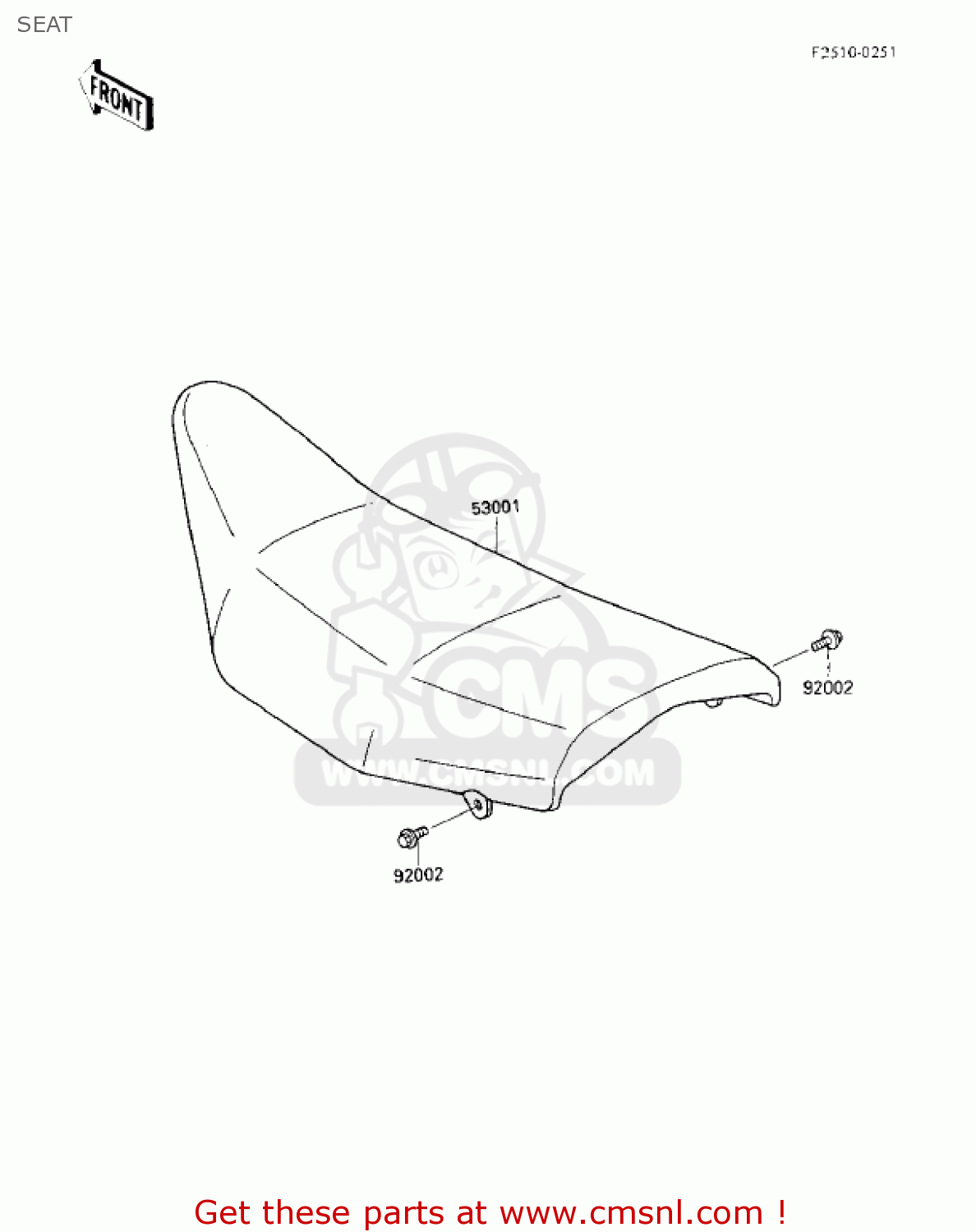 SEAT KX125-E1 KX125 1986 USA CANADA