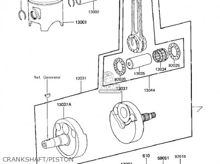 CRANKSHAFT/PISTON - KX125-E1 KX125 1986 USA CANADA