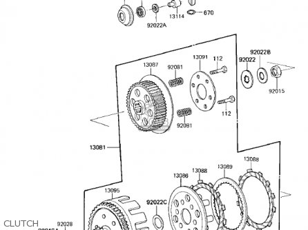 CLUTCH - KX125-E1 KX125 1986 USA CANADA