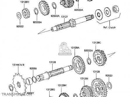 TRANSMISSION - KX125-E1 KX125 1986 USA CANADA