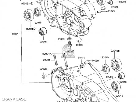 CRANKCASE - KX125-E1 KX125 1986 USA CANADA
