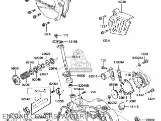 ENGINE COVERS/WATER PUMP - KX125-E1 KX125 1986 USA CANADA