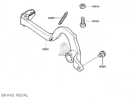 BRAKE PEDAL - KX125-E1 KX125 1986 USA CANADA