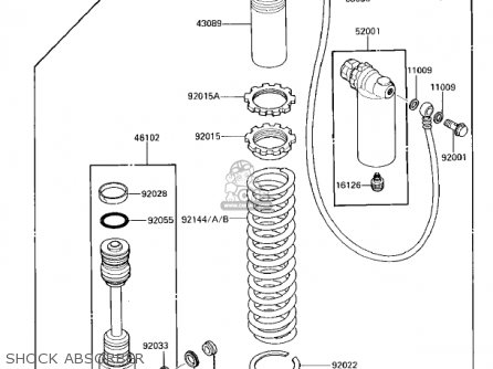 SHOCK ABSORBER - KX125-E1 KX125 1986 USA CANADA