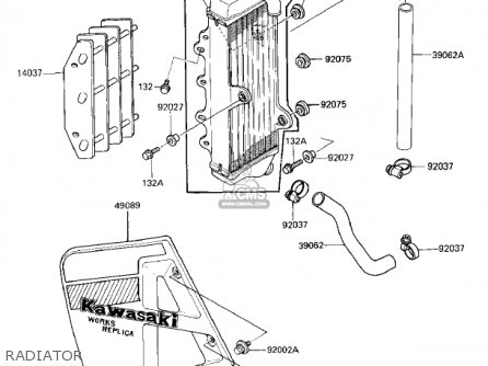 RADIATOR - KX125-E1 KX125 1986 USA CANADA