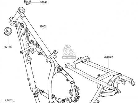 FRAME - KX125-E1 KX125 1986 USA CANADA