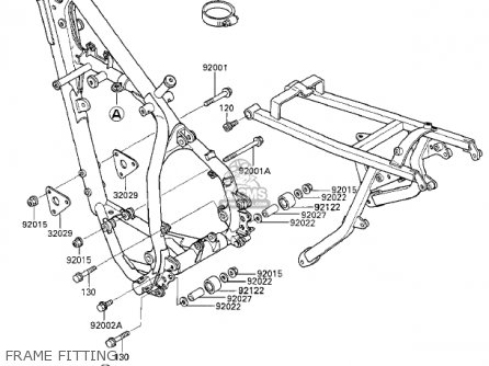 FRAME FITTING - KX125-E1 KX125 1986 USA CANADA