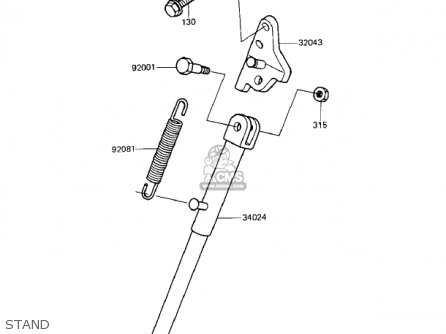 STAND - KX125-E1 KX125 1986 USA CANADA