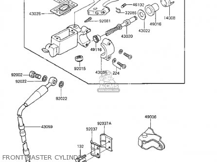 FRONT MASTER CYLINDER - KX125-E1 KX125 1986 USA CANADA