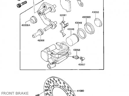 FRONT BRAKE - KX125-E1 KX125 1986 USA CANADA