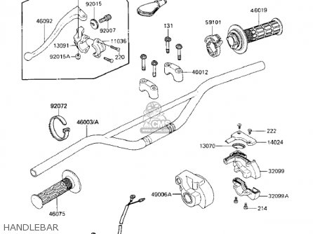 HANDLEBAR - KX125-E1 KX125 1986 USA CANADA