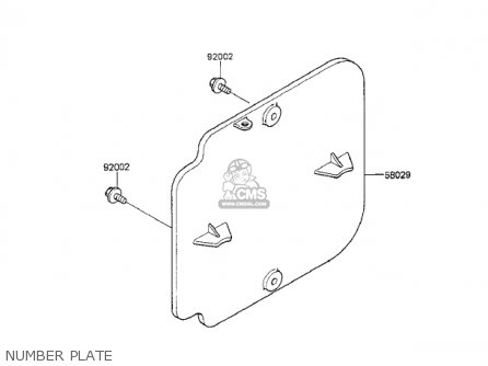 NUMBER PLATE - KX125-E1 KX125 1986 USA CANADA
