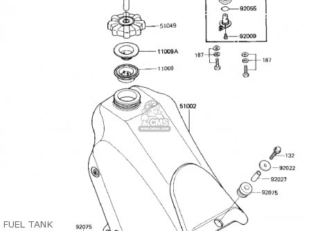 FUEL TANK - KX125-E1 KX125 1986 USA CANADA