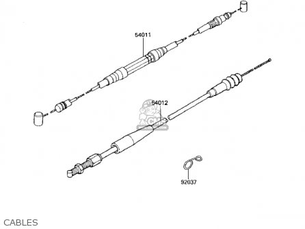 CABLES - KX125-E1 KX125 1986 USA CANADA