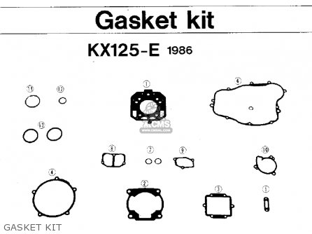 GASKET KIT - KX125-E1 KX125 1986 USA CANADA